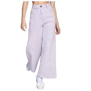 Urban Outfitters Lena Wide Leg High-Waisted Relaxed Jean - Lavender